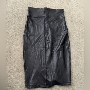 Spanx leather look hobble skirt